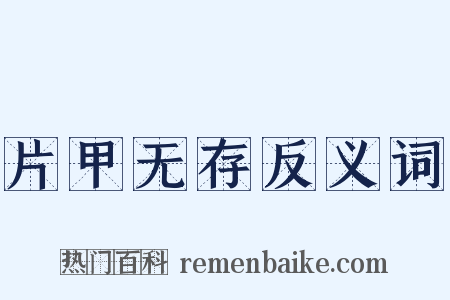 片甲无存反义词是什么意思的图片